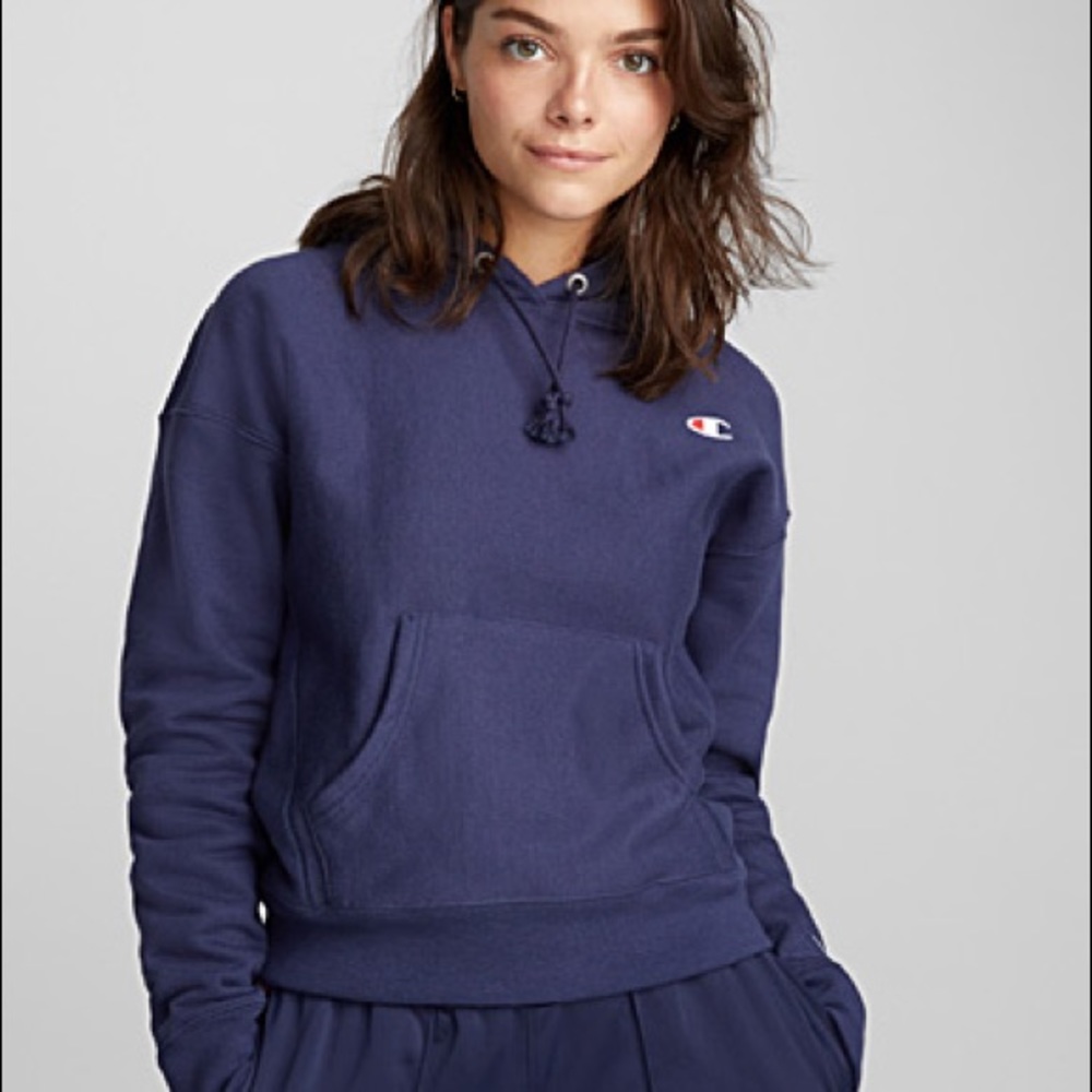 Navy blue Champion hoodie